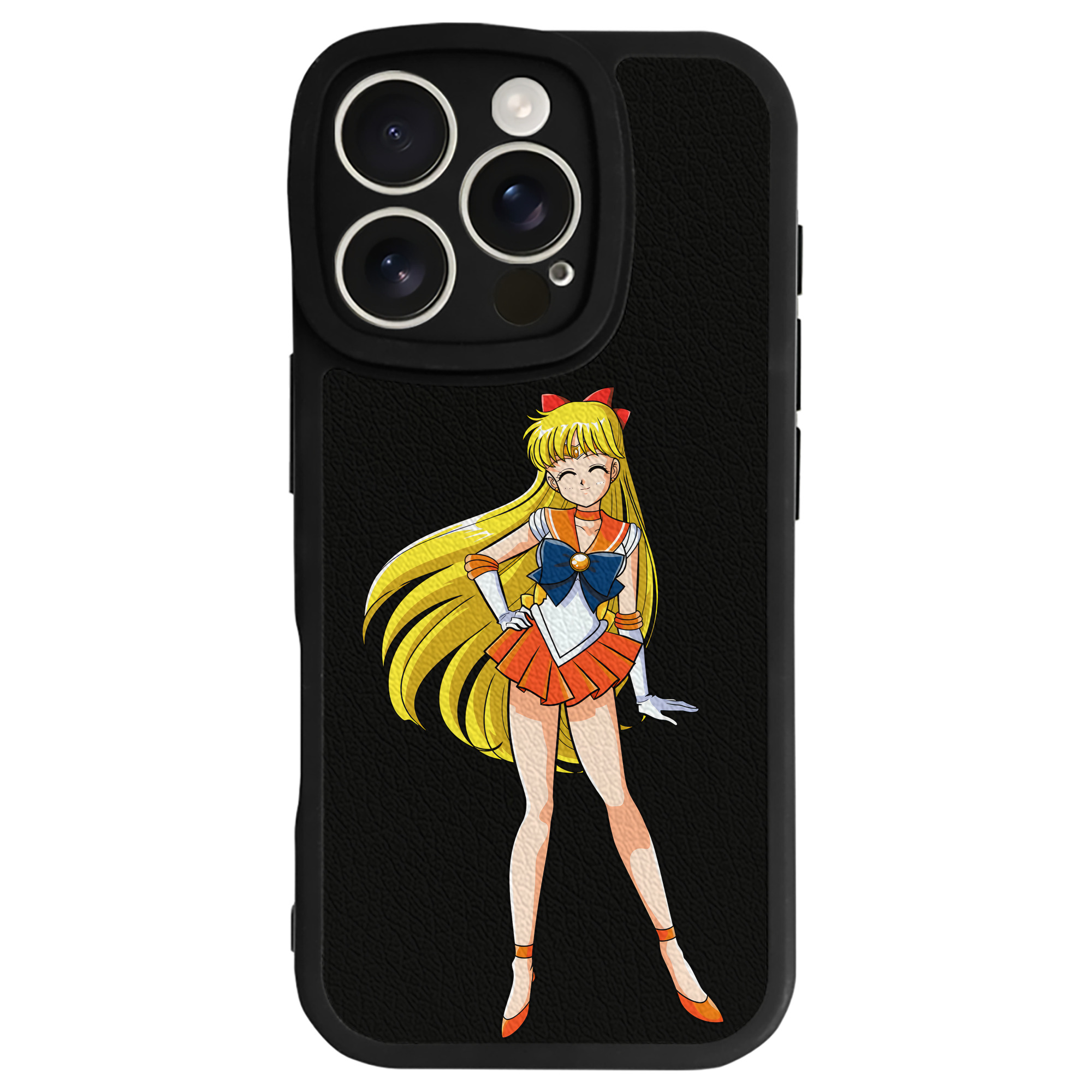 （画像用） 美少女戦士セーラームーン 愛野 美奈子 あいの みなこ Sailor Moon Aino Minako 【iPhone 16シリーズ対応】シリコンスマホケース（レザー調） 材質：シリコン